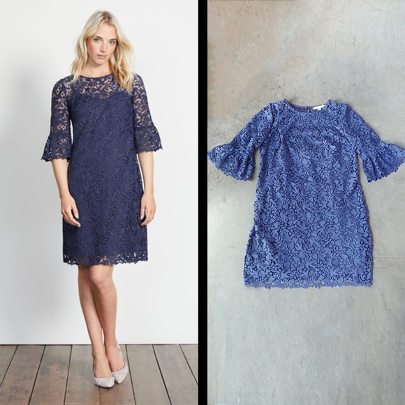 boden blue lace dress